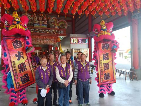 大鵬龍獅戰鼓團 - 恭祝神岡區光啟路新興庄福德祠，入火安座圓滿。
