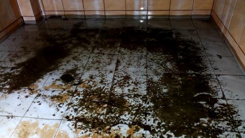 利行建材養護工程公司 - 水塔清洗(清洗前)