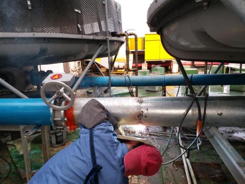 龍鑫消防工程 - 冷卻水塔配管燒焊工程