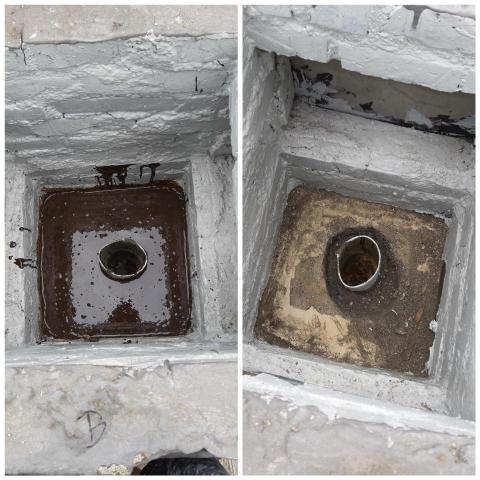 名家設計工程 - 亞洲聯合大廈 施作前已找過師傅處理 還是不停在漏水 經勘查抓漏抓出漏水點 通風管處 打除施作 皆有保固