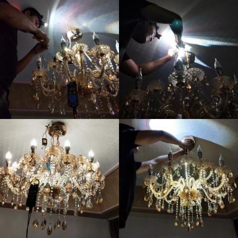 胡羽蝶 - 維修水晶吊燈