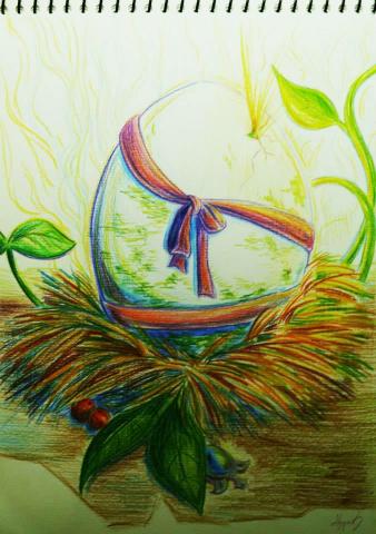 翁詩媛 - 個人色鉛筆彩繪創作