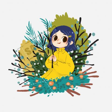 CHEN,YI-CHIA:插畫繪製 - 花草歐美風插畫