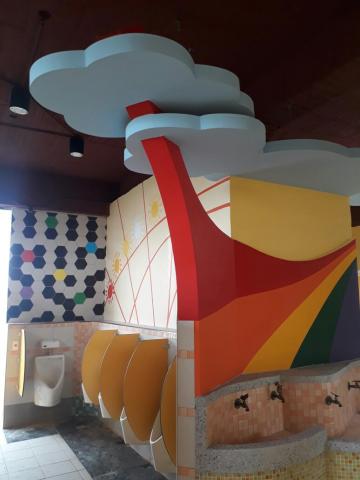 油漆工程 - 學校廁所油漆