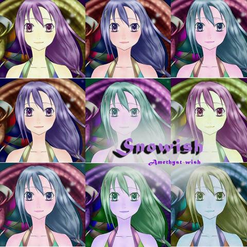 王侑絃 - 雪祈普普風，將角色形象圖拉出來，進行顏色的改變與組合。