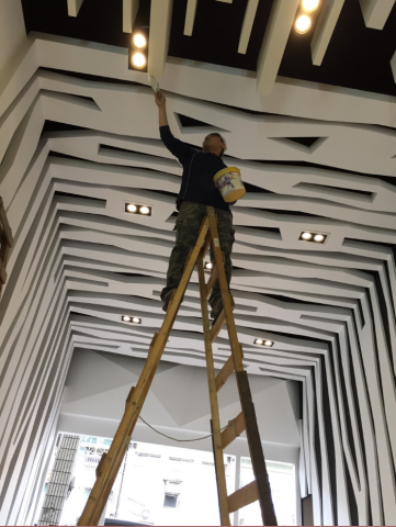 貫安油漆工程 - 汐止康寧街 不動產店面油漆工程