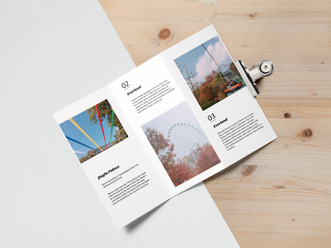 KLEUR 工作室  - 韓國首爾旅遊三折頁設計。