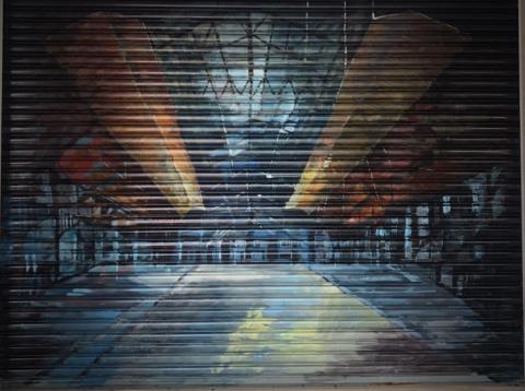 弎樓藝坊 - 彩繪鐵捲門