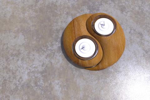 郭晉楓 - 3D模型太極原木燭台彩現圖