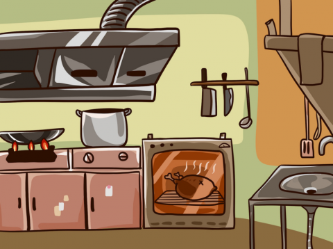 搧風五斗跪 - Q版遊戲畫面插畫