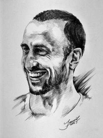 鄭久寧 - Manu Ginobili 21×29.7cm 原子筆 2015 年