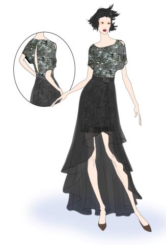 Phoebe Hsiao - 禮服設計服裝畫。