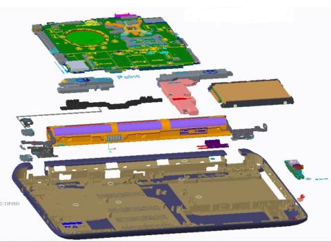 宇畫設計-林建穎 - 電子產品下蓋組立件設計