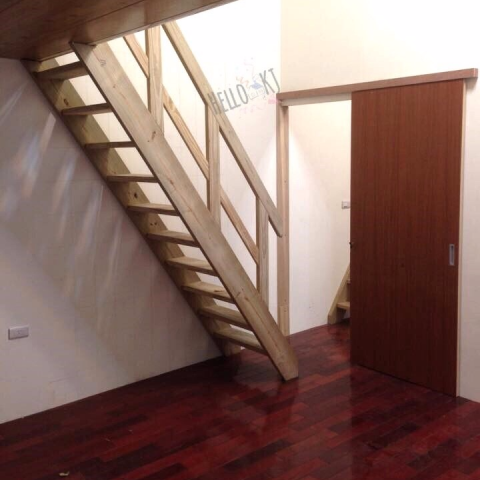 KJ凱杰室內設計裝修 - 木作樓梯(實作完成照)