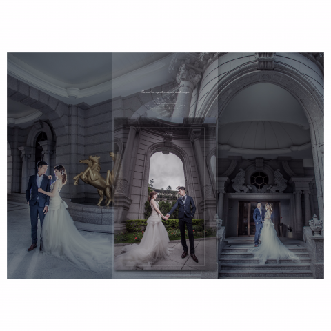 Susan Lin - 基本相本設計
尺寸：約24.5X17.5(英吋)
               約62X44(公分)
風格豐富設計
版面利用融合、色塊、方框與文字設計