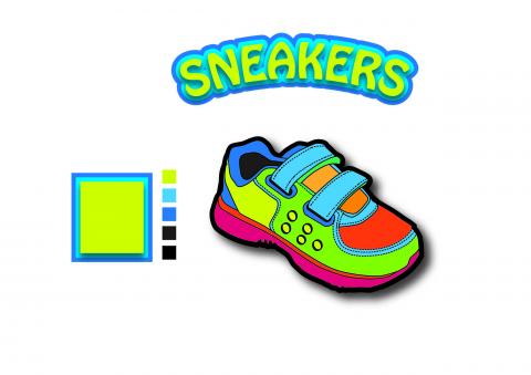 鄒亮薇 - AI 鞋子配色版面製作