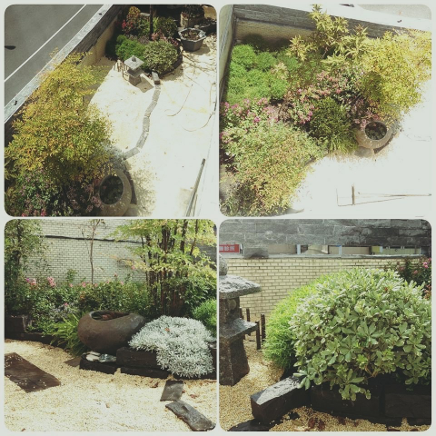 劉園 園景工作室 - 霧峰六股張公館 
陽台日式簡約造景