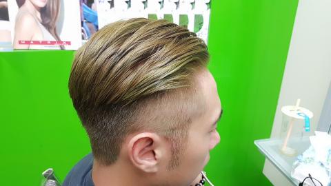 娜娜專業剪髮 - 亞麻綠、油頭髮型