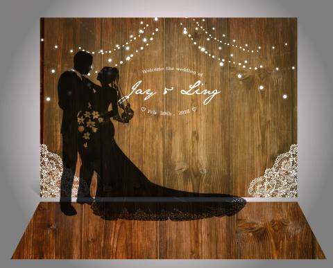 JL Studio - 婚禮背板設計-原木鄉村風