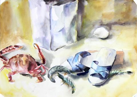 柳川 - 水彩作品