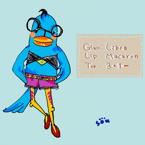 Sou 雙與月 - ▴幸福の文青鳥▴===作者是ptt鄉民熟稔次文化梗===
聽說有幸福的青鳥，我guess大guy是鳥界的文青。(^&omega;^○)~♪