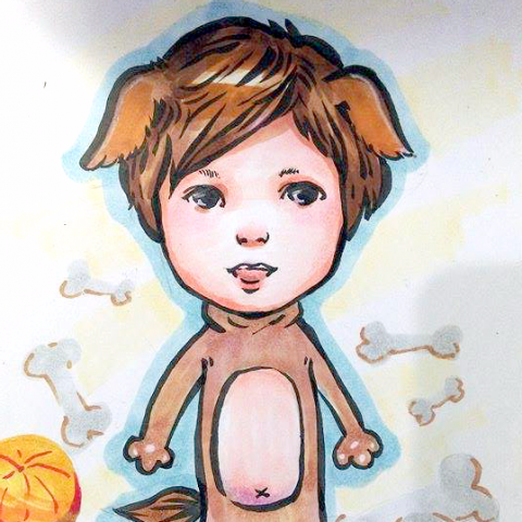 Chiu kuen 呷睏設計 - 麥可筆Q版人物插畫