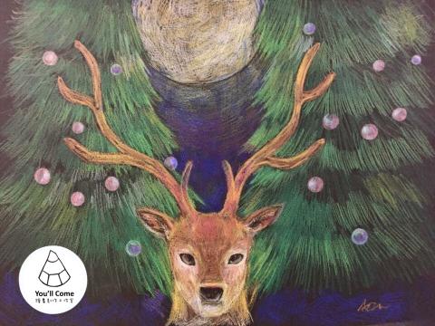 You'll Come 繪畫創作工作室 - 主題/迷路的夜我找到你
媒材/色鉛筆、黑卡