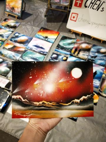 沉迷人藝術：牆壁彩繪、壁畫彩繪 - 噴漆畫作品