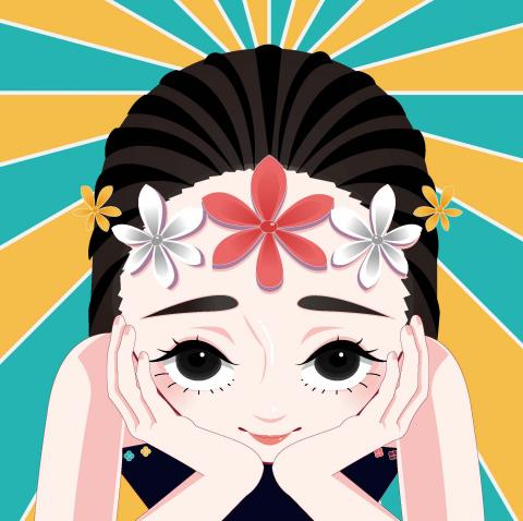 飛筆 - 參加原住民海報比賽時使用Illustrator繪製的人物。
此為第一張投稿海報。