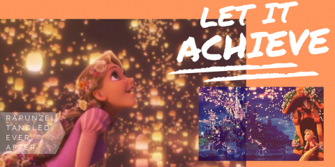 Let it achieve - 課堂需求做的海報，利用簡單堆疊使海報有層次