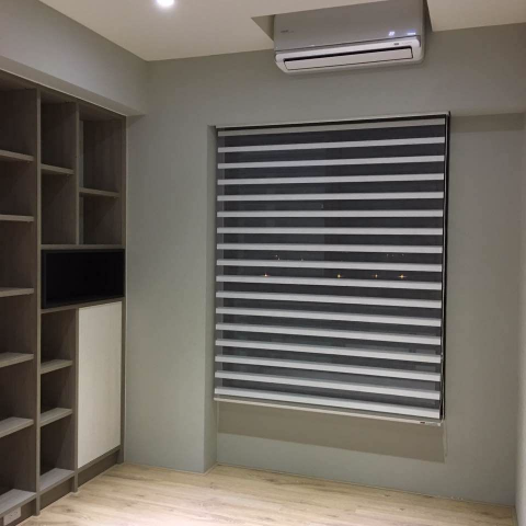 幸福家做家飾 - 書房調光簾的施做，為書房增加質感