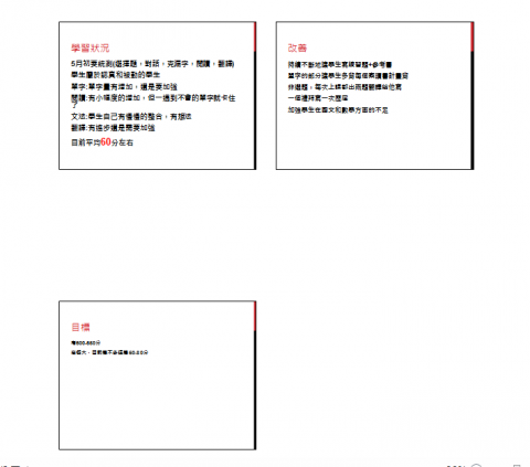 連恩老師 - 統測考生，學習評估(2):sample