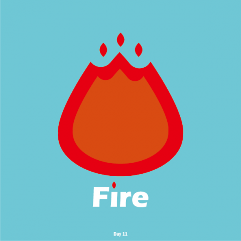 潔藝思 - logo發想-火