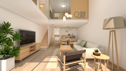 呈築室內設計工作室 - 日式風格的樓中樓室內設計提案