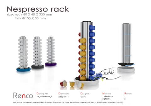 BT. DESIGN - 過去的工作項目，膠囊咖啡收納架
