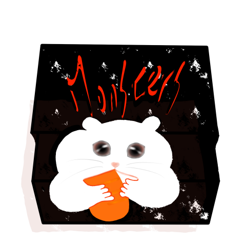 張小姐 - 白老鼠努力吃著紅蘿蔔!