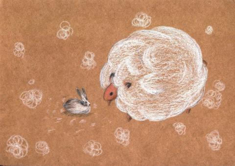 浴巾 - 手繪插圖