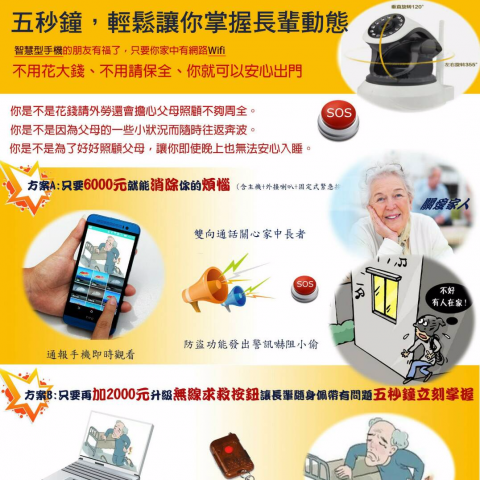 兩益工作室 - 針對老人安全防護文案設計