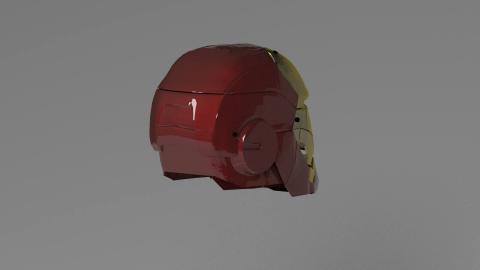 LIX - 利用3ds Max軟體搭配藍圖打造出初代鋼鐵頭裝，利用V-ray進行彩現，打造出鋼鐵裝獨有的金屬質感，提高擬真程度。
