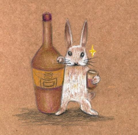 浴巾 - 手繪插圖