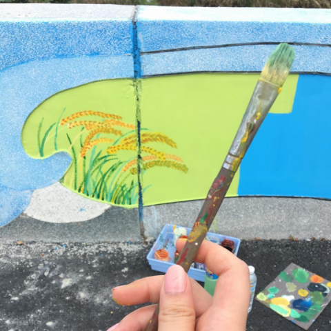 林書伃 - 參與社區壁畫作品。