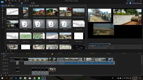  - 照片是今年台中花博聯外道路施工紀錄影片製作過程 