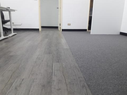 騰林室內裝潢 - 360和平東路三段，商空PVC木紋地磚&方塊毯接案實品5