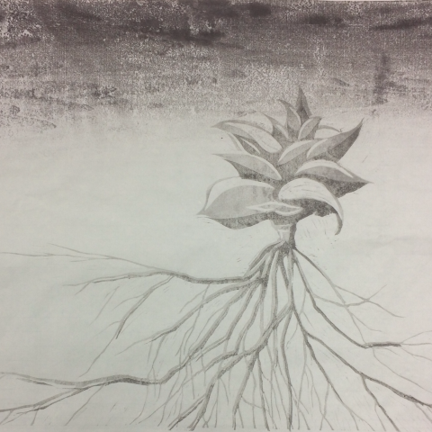 施老師 - 水印木刻版畫