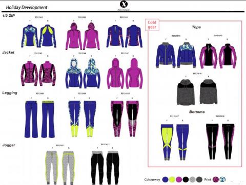 周珈儀 - 女裝運動服設計 for 美國百貨品牌
保暖系列與印花建議
