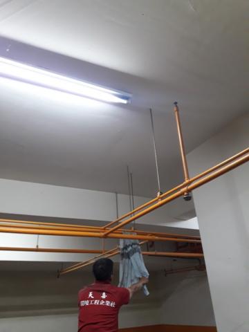 天喜環境工程企業社 - 停車場上方管路清洗除塵