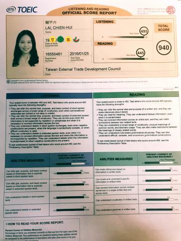 外貿協會國際企業人才培訓中心 - 準備三週，多益於經濟部貿協培訓人員專場獲金色證書