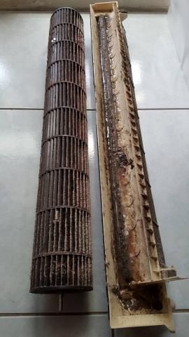 蔡裕綸 - 佈滿陳年汙垢及黴菌的水盤和風鼓