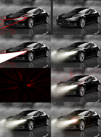 SheonYu - 汽車光影後製-頭燈特效