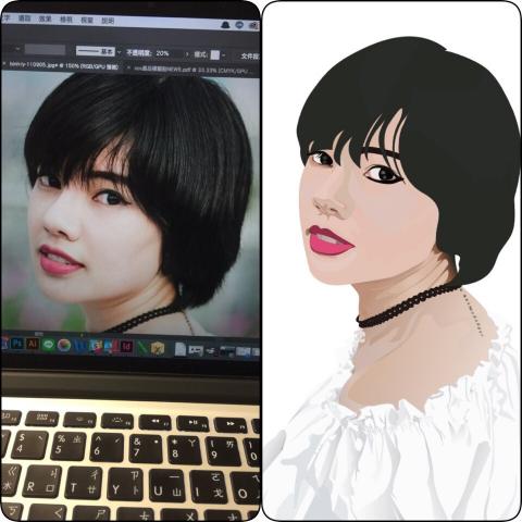 Emily Liu - 人物色塊繪圖(illustrator)